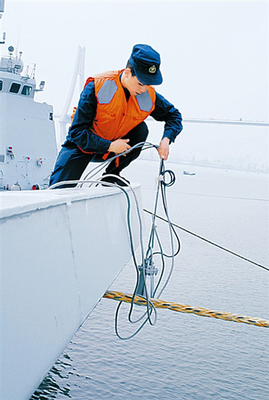 布設吊放測磁筒